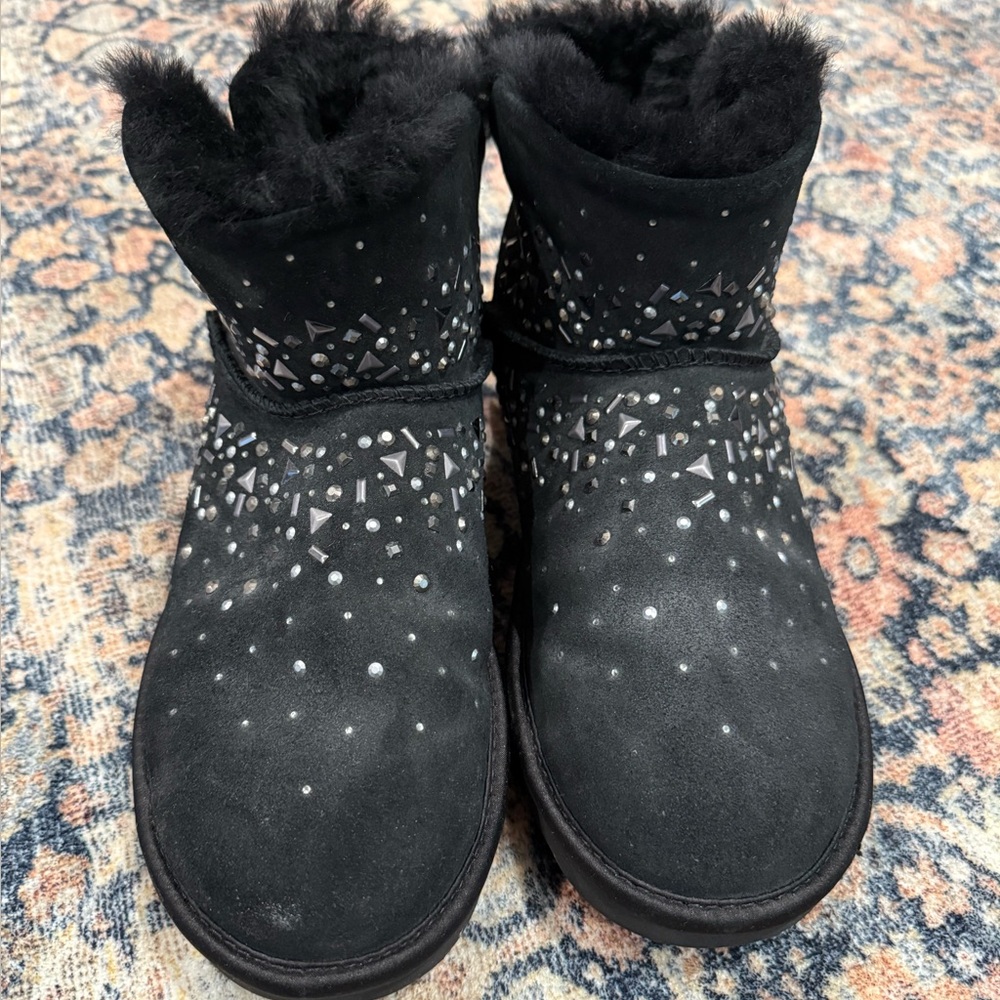 UGG Classic Black Boots with Logo